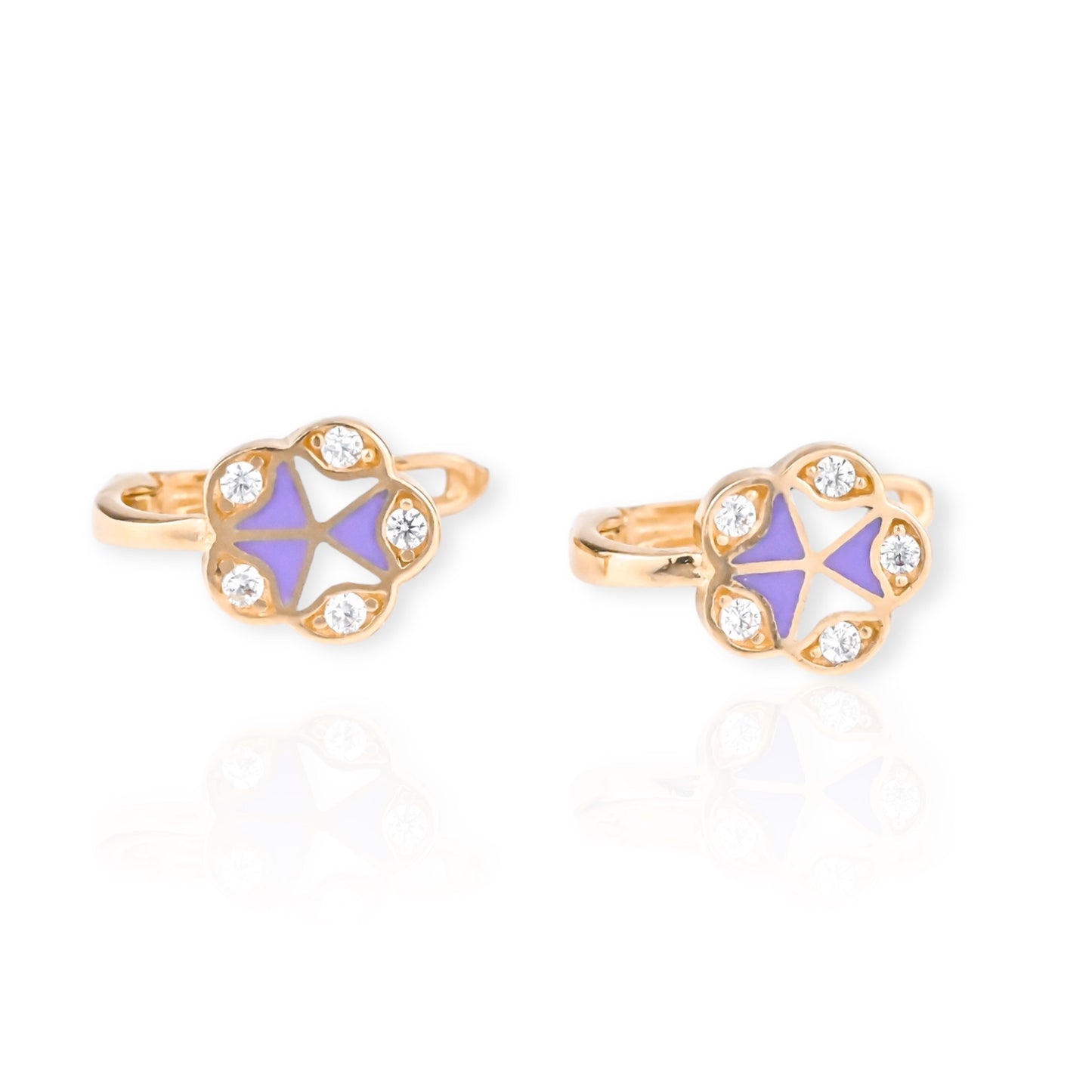 Kids Earrings Purple