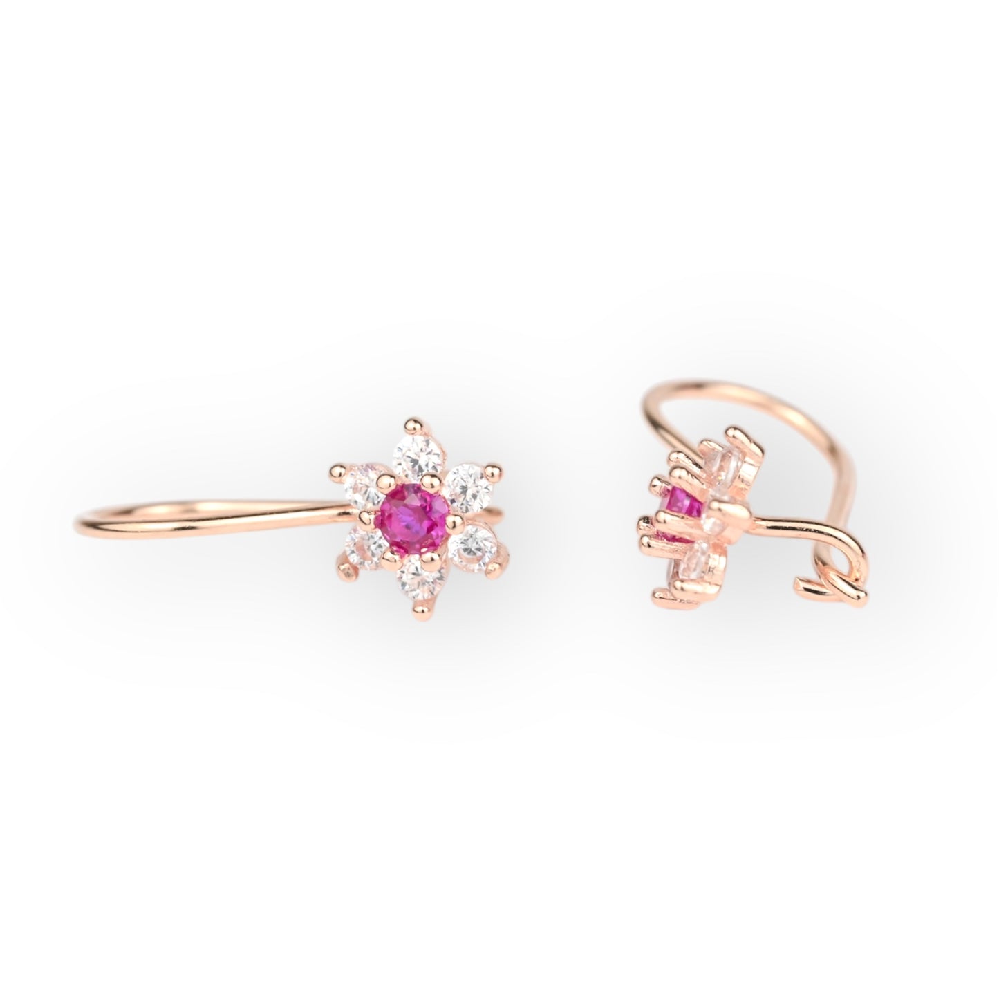 Pink Flowers Earrings