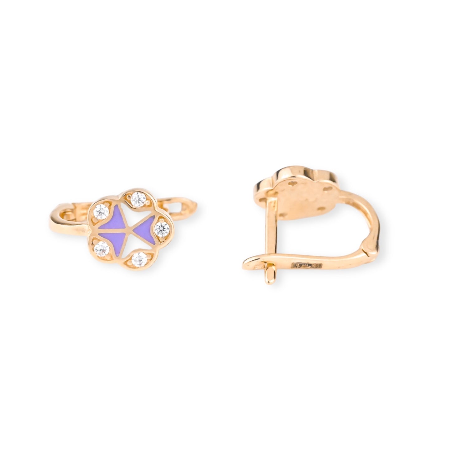 Kids Earrings Purple
