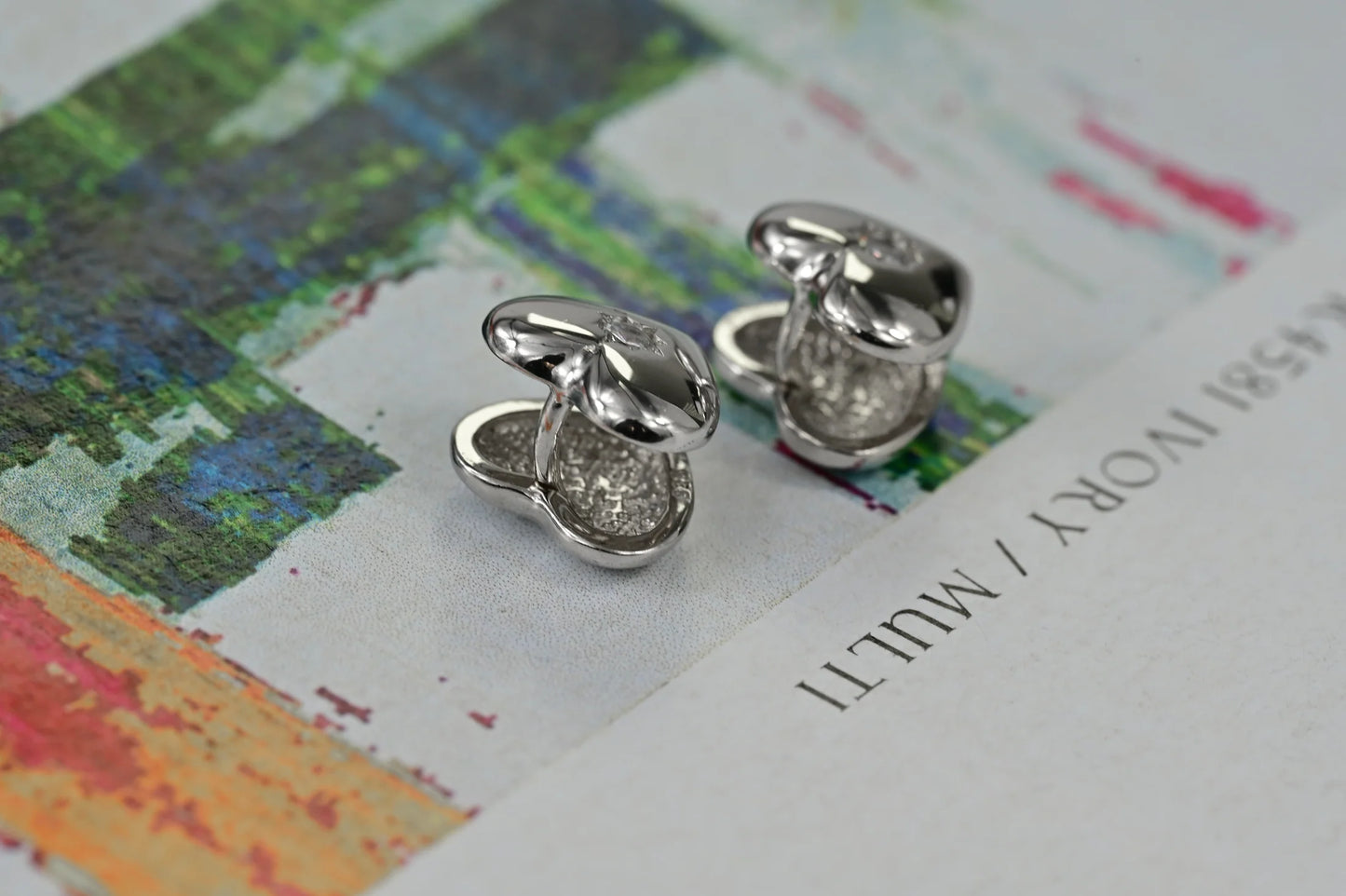 Kids Earrings Silver Hearts
