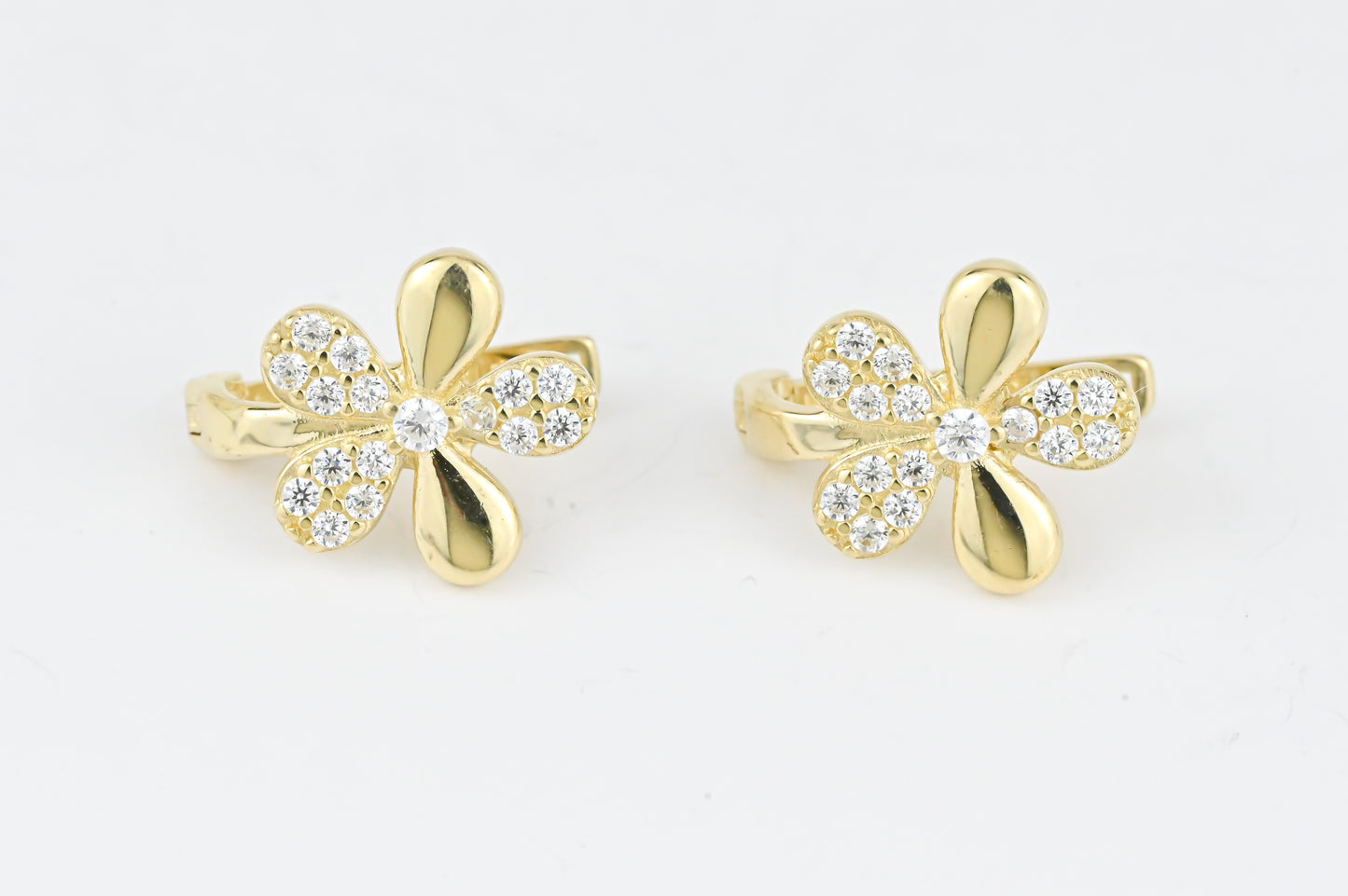 Flowers Yellow Gold Earrings