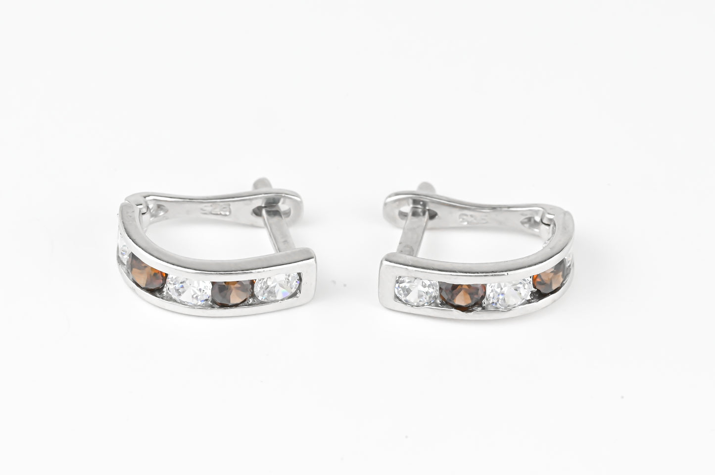 Silver Kids Earrings with Zirconia stones