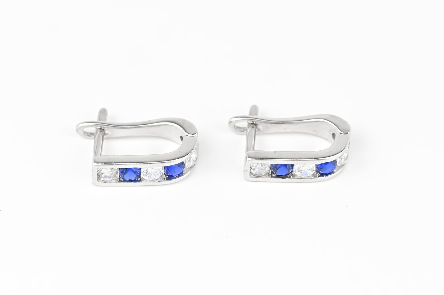 Silver Kids Earrings with Zirconia stones