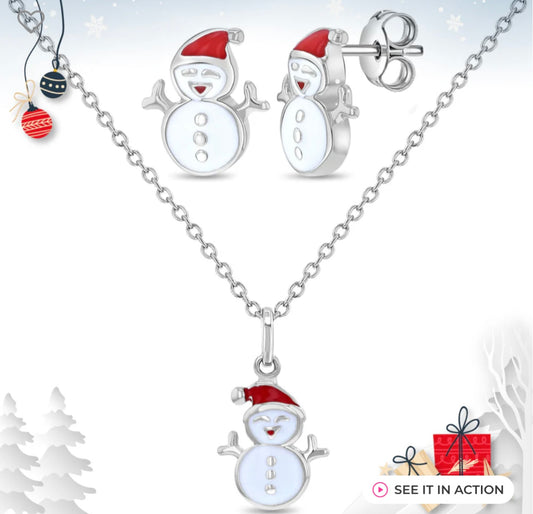 Silver Set Snowmen