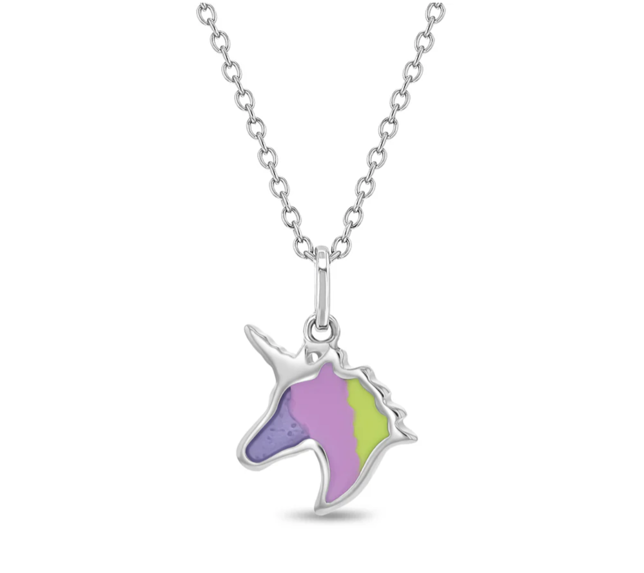 Necklace with Pendant Unicorn Silver 925