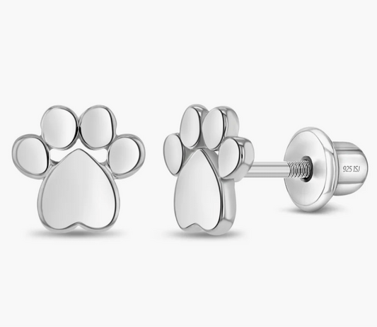 Paw Kids Earrings Silver