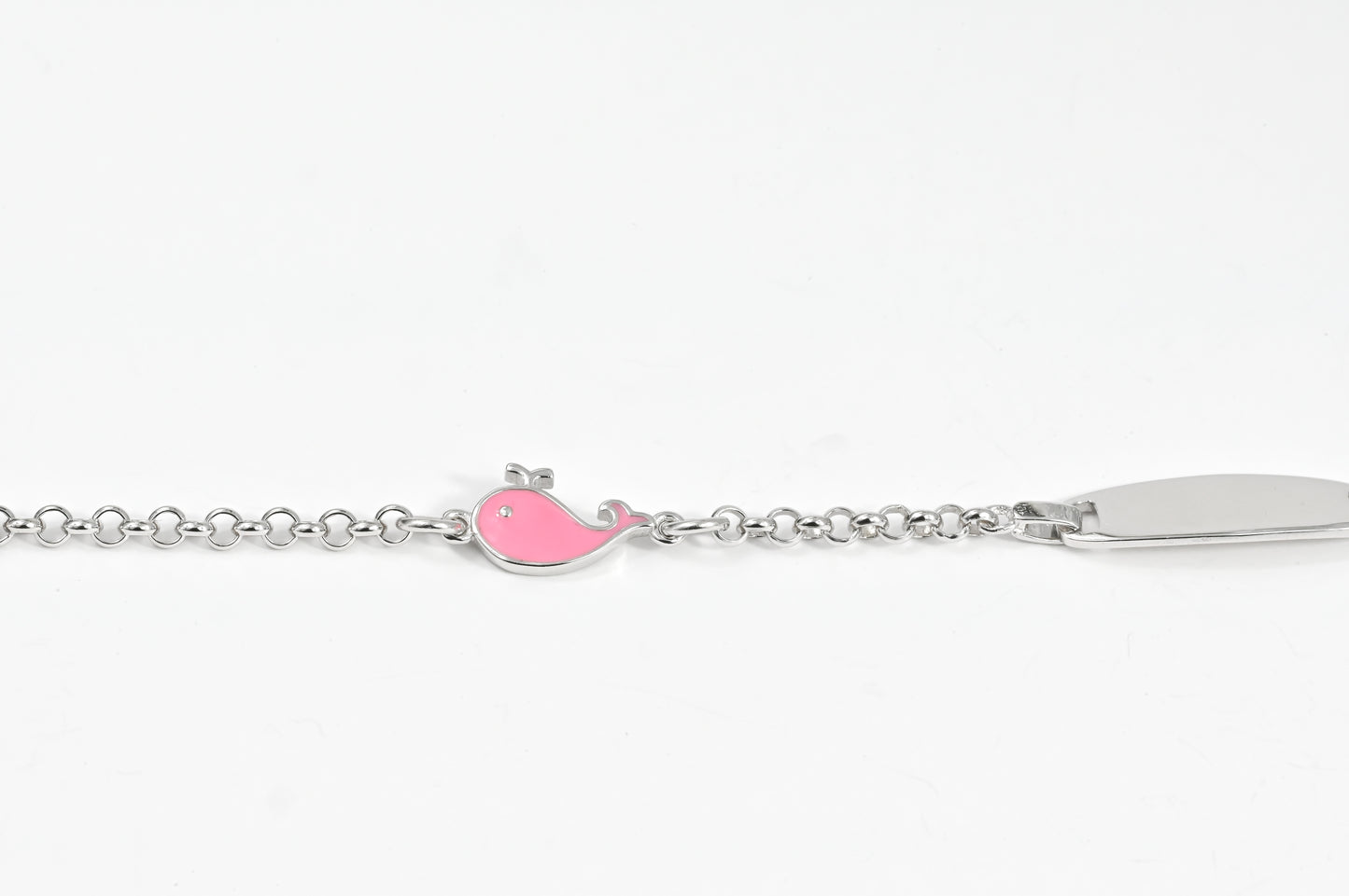 Silver Bracelet Pink Dolphin