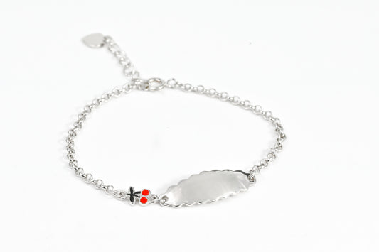 Kids Silver Bracelet Cherries