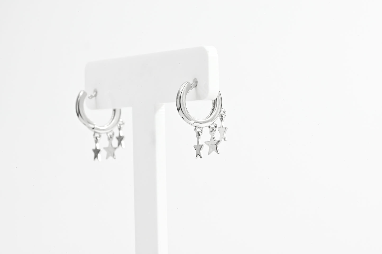 Silver Earrings Stars