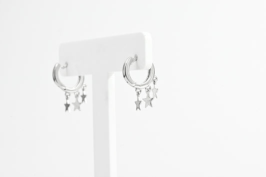 Silver Earrings Stars