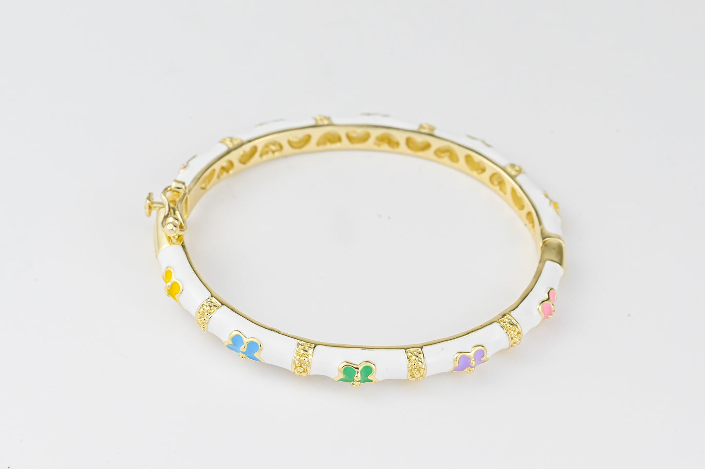 White Bracelet with Butterflies