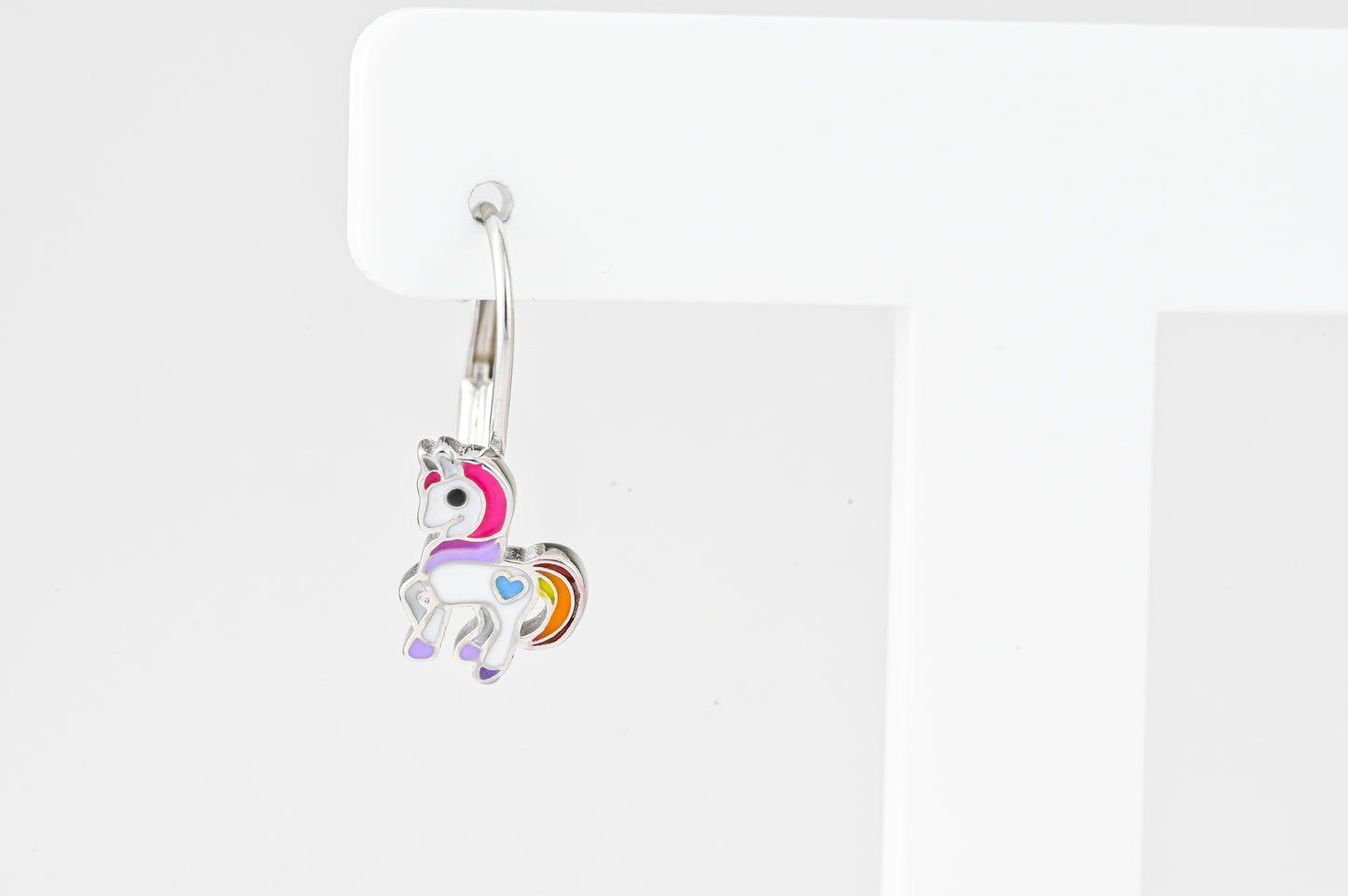 Kids Silver Earrings Unicorn