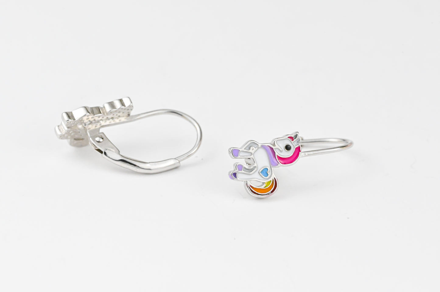 Kids Silver Earrings Unicorn