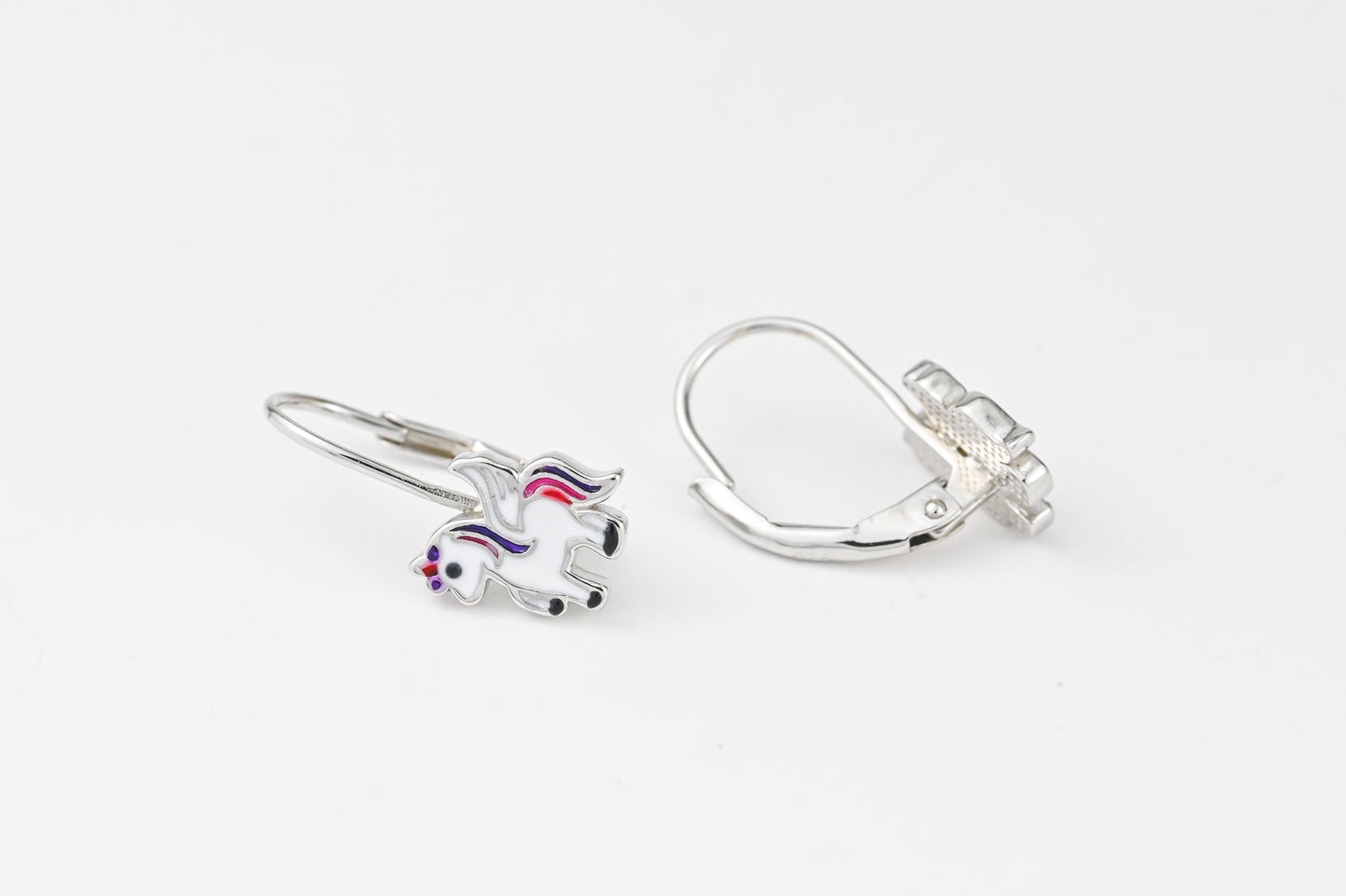 Kids Silver Earrings Unicorn