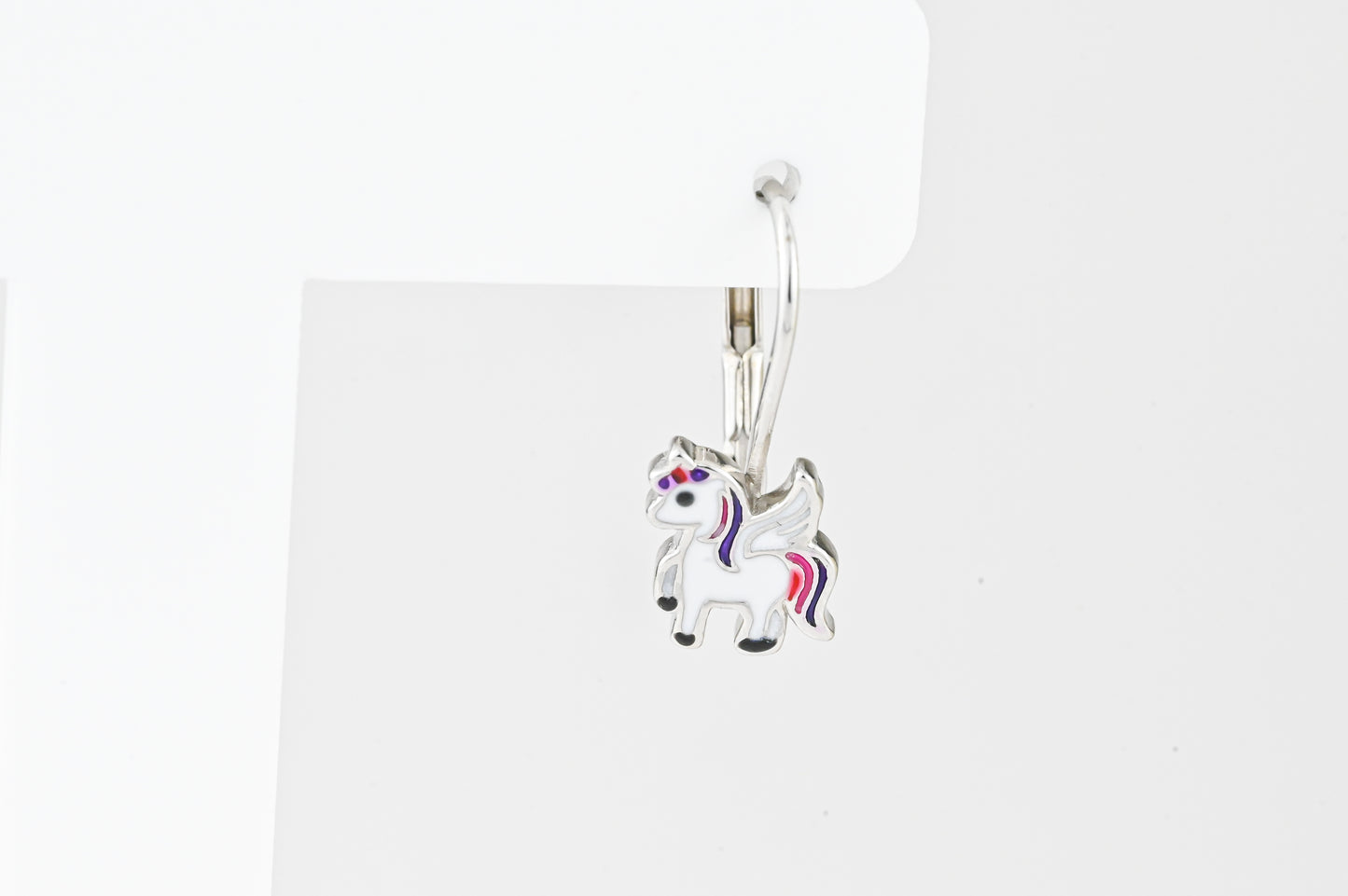 Kids Silver Earrings Unicorn