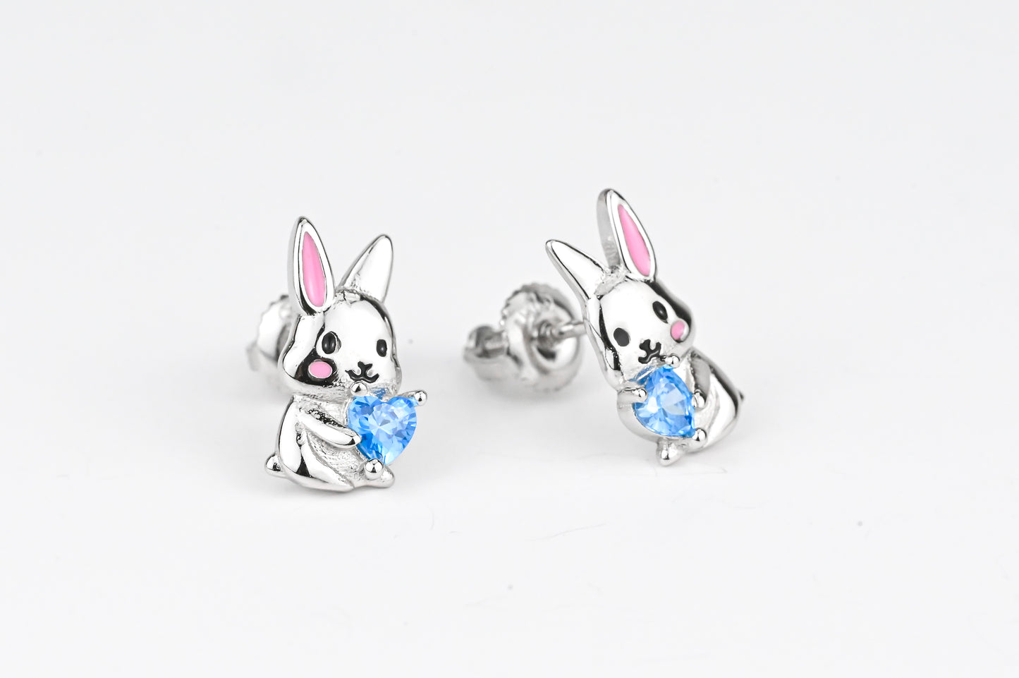 Silver Stud Earrings Rabbit