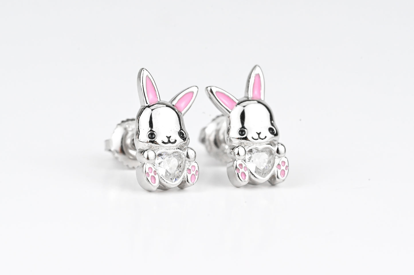 Kids Silver Earrings Rabbit