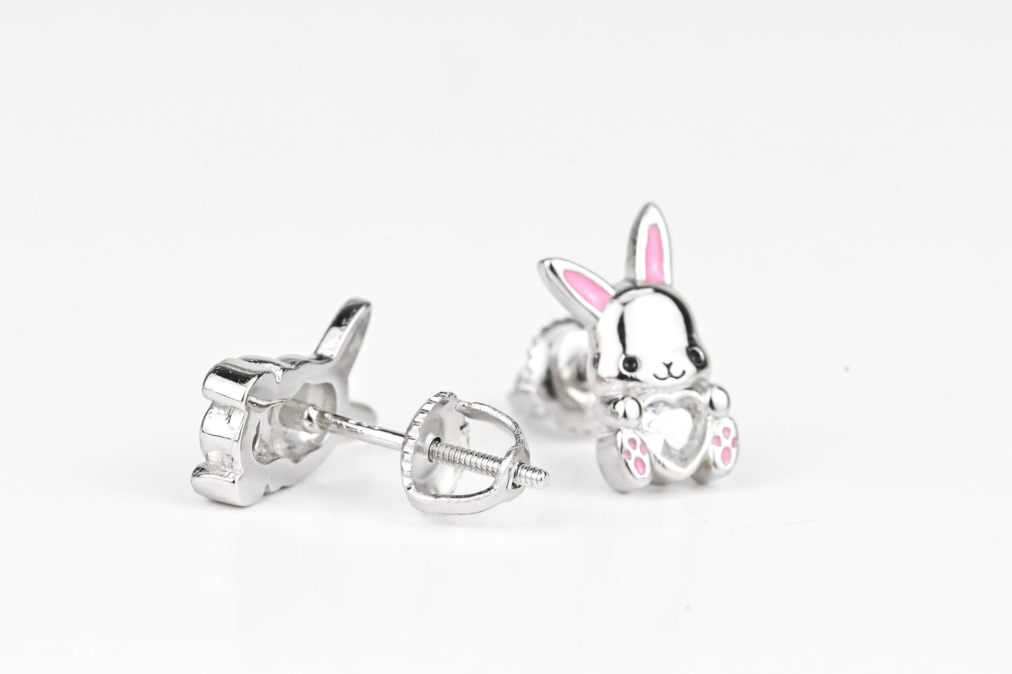 Kids Silver Earrings Rabbit