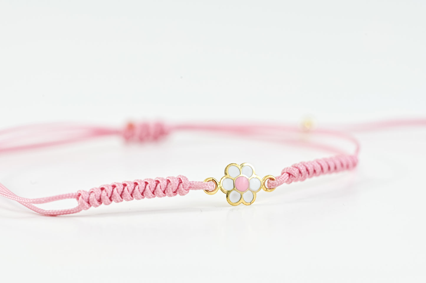 Pink Thread Bracelet Flower