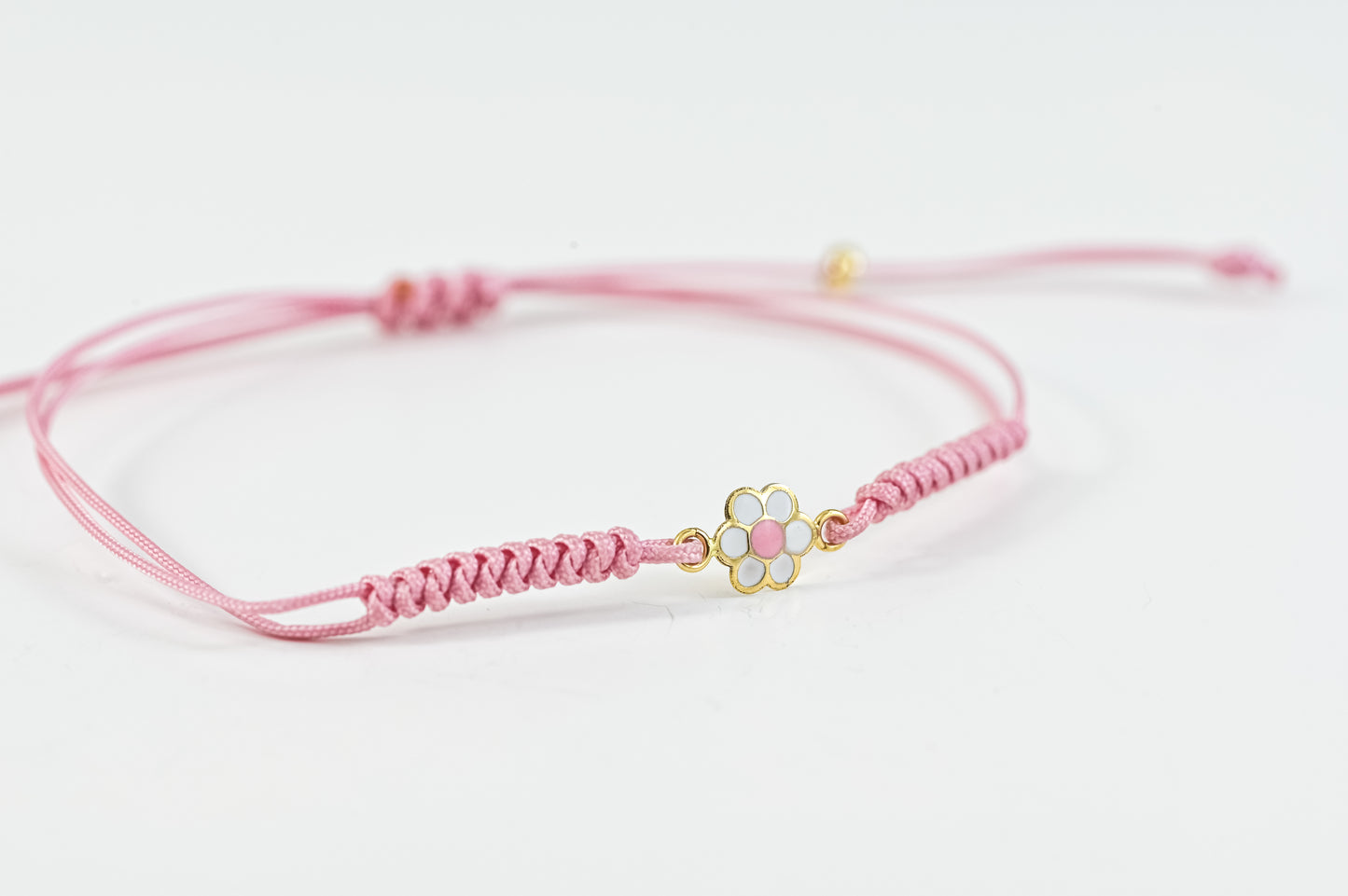 Pink Thread Bracelet Flower