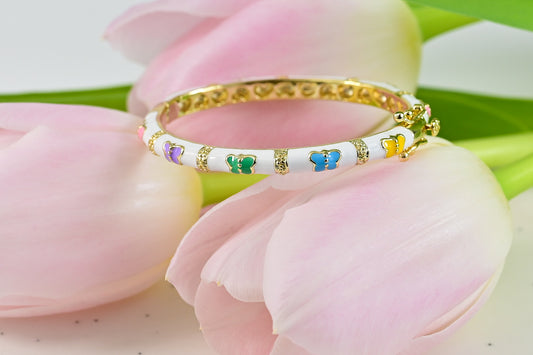 White Bracelet Butterflies