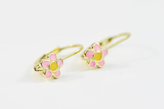 Earrings Pink Flower