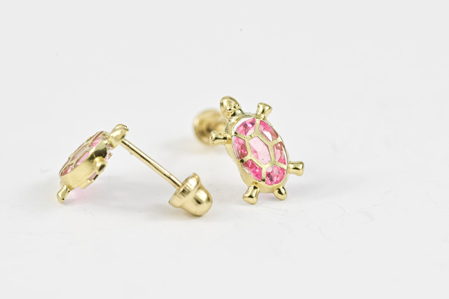 Earrings Pink Turtle