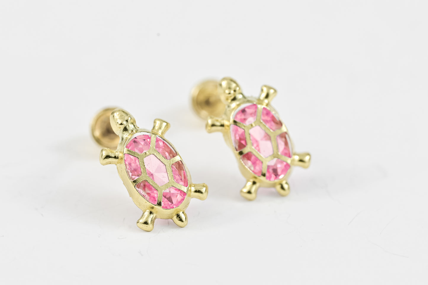 Earrings Pink Turtle