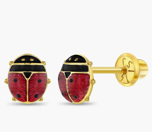 Kids Stud Earrings Ladybug