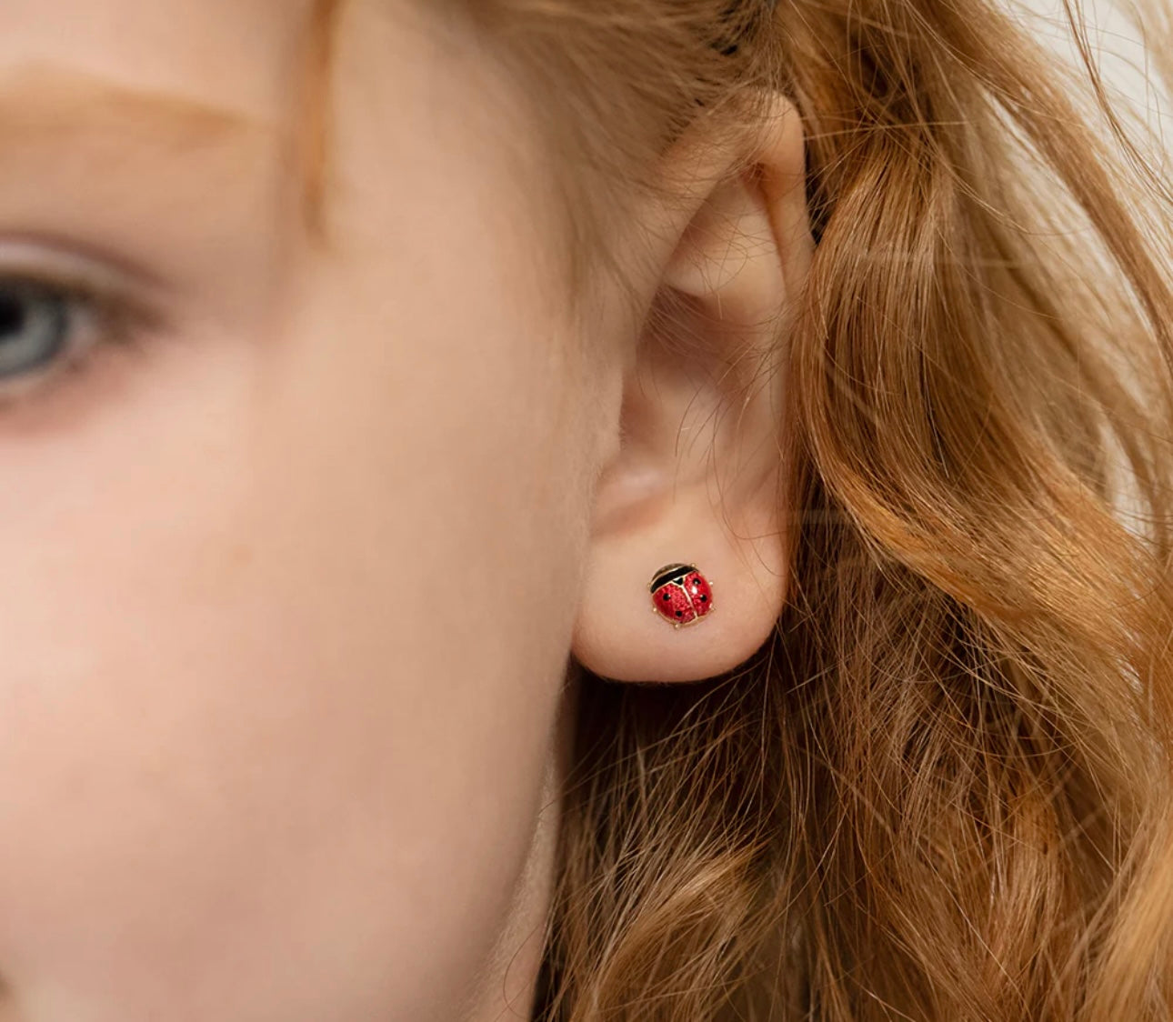 Kids Stud Earrings Ladybug