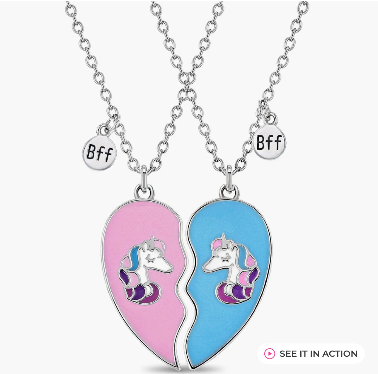 Best Friend Silver Necklace Unicorn